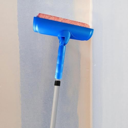 JISADER Ceiling Paint Roller, Paint Roller, Painting Tool, Guard Function, Made of PP, Portable for and Clean Painting of Walls and Ceilings, Hair Height 12mm - 4