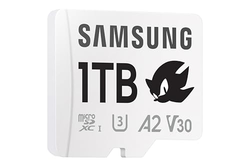 Samsung Carte mémoire microSDXC Sonic Pro Plus, Interface UHS-I, 1 to, Vitesse de Lecture jusqu'à 180 Mo/s, Toujours Plus de Vitesse pour Les Consoles, MB-MD1T0SA/LC1, avec Adaptateur SD
