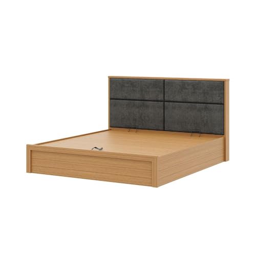 Image of Wakefit Bed | 3 Yr Warranty | King Size Bed, Hydraulic Storage & Foam-Cushioned Upholstery Headboard, Density: 680-750 kg /m, Termite & Borer Resistant, Fits Mattresses Up to 8 inches(Eclipse78x72-UT)