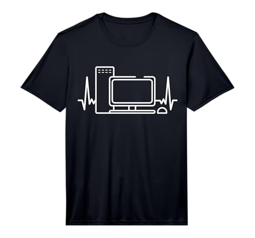 PC Gamer Heartbeat Frequency Computer PC Gaming Lover Performance T-Shirt