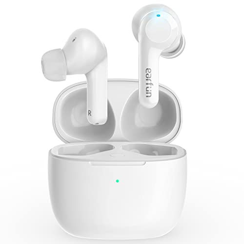 Image of EarFun Wireless Earbuds, [What Hi-Fi Awards] Air Bluetooth In-Ear Headphones with 4 Mics ENC, Sweatshield IPX7 Waterproof, Clear Sound, Deep Bass, Wireless Charge, App Customize EQ, 35H, White