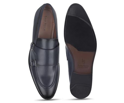Image of LOUIS STITCH Oxford Formal Shoes for Men | Slip-on Monk Style | Office Shoes for Men | Ideal for Business, Casual, Parties (LSRG FM)