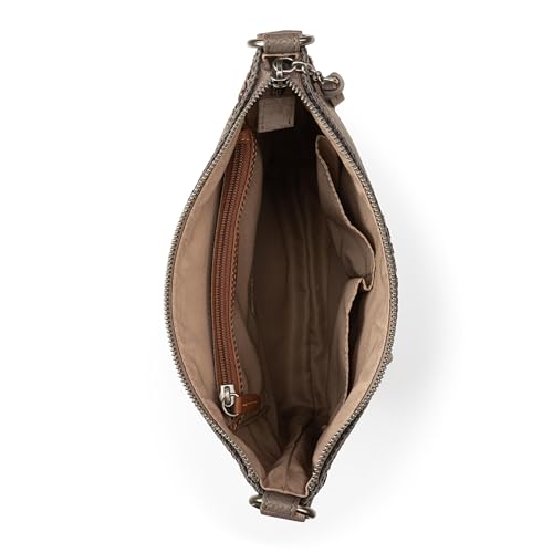 Image of The Sak Lucia Leather Crossbody Purse - Premium Leather Women's Handbag for Everyday & Travel - Cross Body Bag With Zipper