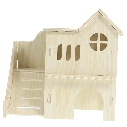 BELLIFFY 無垢材 モルモット 隠れ家 ハウス ペット用囲い チンチラ おもちゃ ハムスターハウス 隠れ家 モルモット アクセサリー