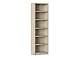 Iconico Home MIK Libreria a 6 Ripiani, Regolabili, Truciolato, Rovere, 60x30xh190,5 cm