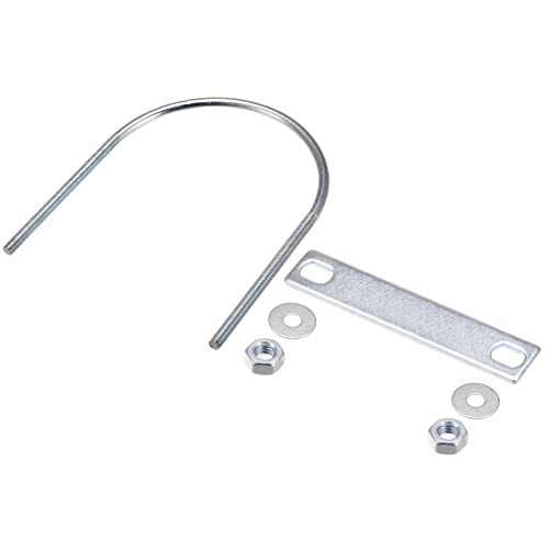 Image of METALLIXITY U Bolts 2 Sets (M6x95x130mm), Round U Bolt Steel with Accessories - for Construction, Pipe