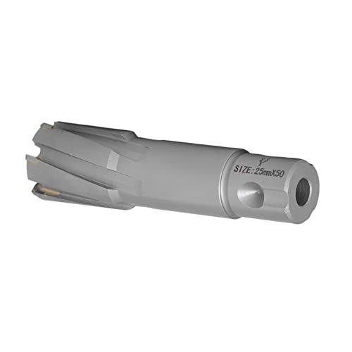 GLOGLOW Cortador Anular de 50 Mm de Profundidad, Broca de Taladro de Núcleo de Placa, Hueco de Paredes Delgadas, Temperatura Alta para Metales Ferrosos de 50 Mm Cutter Anular, Nan de Acero Eficiente
