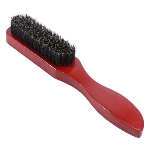 NOLITOY Beard Brush Men's Bristles Brush Professional Beard Maintenance Wooden Handle Portable Styling Tool
