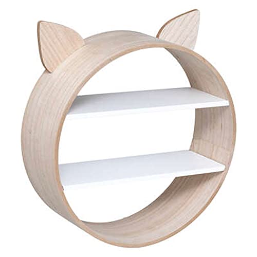 Étagère murale enfant en bois beige pour créer un coin lecture doux