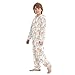 ALAZA Hamster White Cartoon Onesie Pajamas Jumpsuit Sleepwear Unisex One-Piece Pajamas 9-11Y