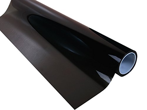 24" x10' feet Black Window Tint Film Roll - Dark Shade 15% VLT for Car and Residential Privacy Glass Easy DIY