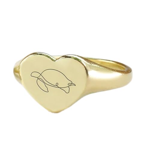 Bague tortue cœur en argent sterling 925 le cadeau d'anniversaire
