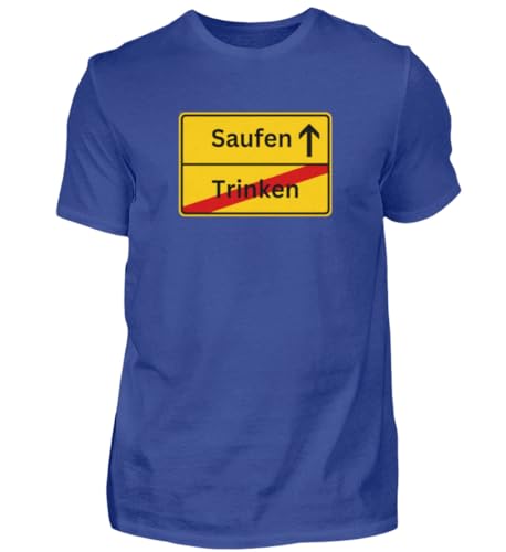 T-shirt allemand Saufen Trinken Malle bleu marine XL le cadeau parfait pour le futur marié
