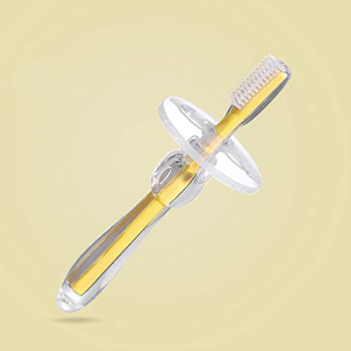 Conjunto de escova de dentes de silicone para bebês, escova de dentes para bebês, escova de dentes d