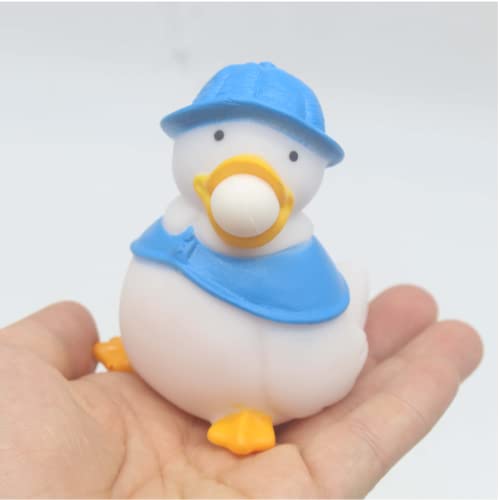 Dhjrefhhd 1Pcs Cute Duck Spit Bubbles Squeeze Toys Animal Spit Bubble Toys Stress Anxiety Relief Toys Party Gifts (Yellow) - Thumbnail 7