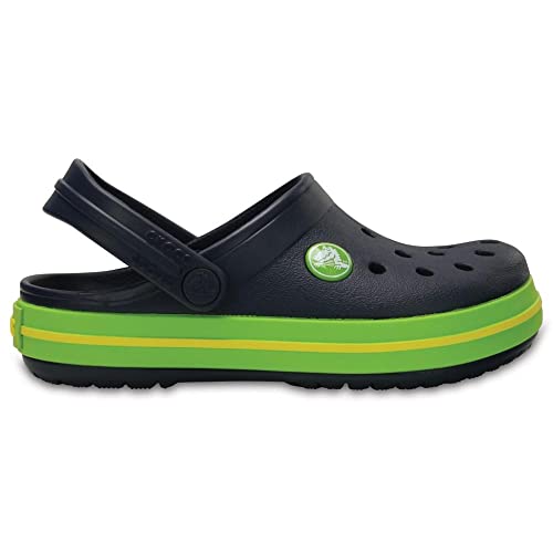 Image of Crocs Crocband Clog K, Navy /Volt Green, 12 UK Child