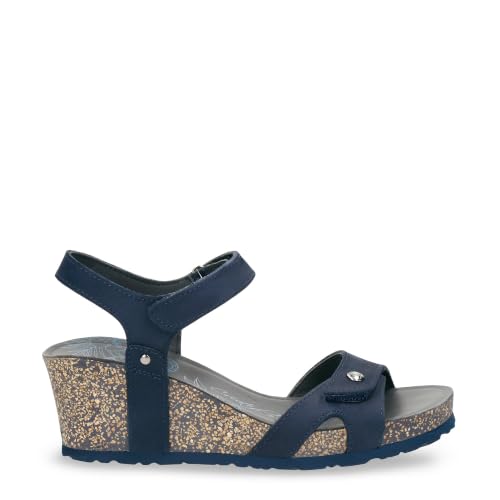 Panama Jack Julia Basics, Sandales Bride cheville femme, Bleu (Marino B10), 36 EU