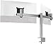 Price comparison product image Durable Dual Monitor Mount Pro for 2 Screens - Dual Arm Monitor Stand with Clamp for Desks - VESA 75/100 - For 21 - 27 Inch Screens - Ergonomic, Height Adjustable, Rotate & Tilt