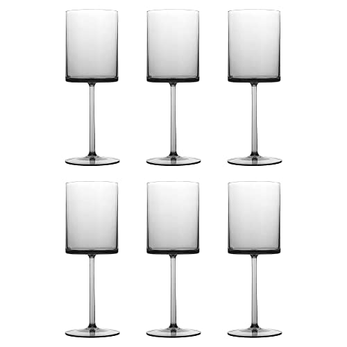 Xinguo Plastic Classic Acrylic Premium Quality Plastic Tumblers |Set Of 6 Grey, 6 Each: 15-Ounce, Dishwasher Safe (Grey, 15-Ounce) #TOP1