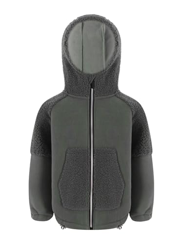 Kaerm Kids Boy's Warm Fleece Hoodies Sweatshirts Full Zip Long Sleeve Hooded Jacket Outerwear for School Wear