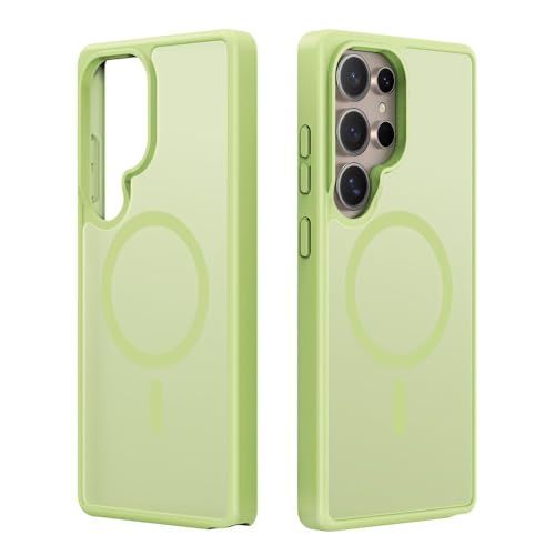 Coque pour Samsung S25 Ultra magnétique vert clair aux finitions premium