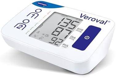 VEROVAL, Tensiómetro de Brazo Digital Compact, Tensión Arterial, Medir la Presión Arterial, Medición Rápida y Precisa, Ergonómico, 200 Lecturas, Talla Universal