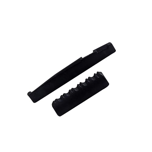 BESTonZON Guitar Saddle Nut Set Black Guitar Nut and Saddle Kit Replacement Parts for and for