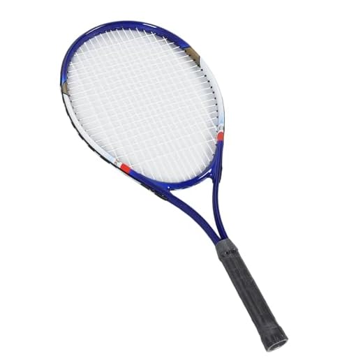 Raquete de Tênis, Liga de Alumínio, Nylon, Raquete de Tênis para Adultos para Iniciantes Com Bolsa de Raquete, Adequada para Quadras de Tênis, Parques, Praias (Azul)