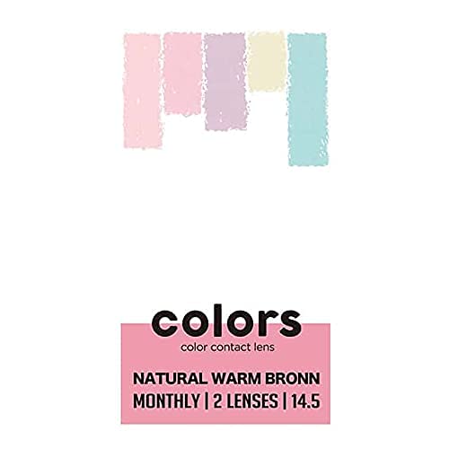 カラコン カラーズ マンスリー ナチュラルウォームブラウン colors【PWR】-0.50 2枚入り