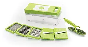THE GREEK DECOR 6 in 1 Multi-Purpose Vegetable and Fruit, Grater, Slicer Dicer, Chipper, Peeler Hand Chopper, Cutter Kitchen Accessories (Plastic)