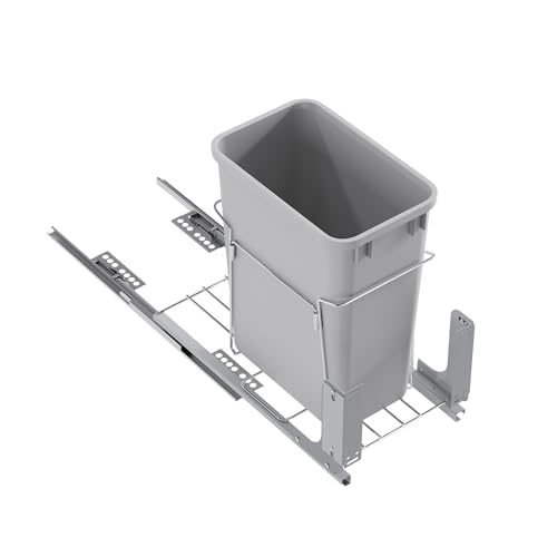 Contenedor de basura extraíble Dowell con kit de montaje y puerta gris miniatura 7