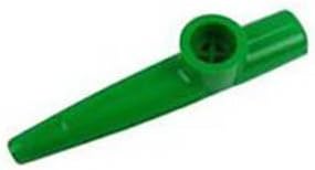 Musical Stocking Stuffer Bundle - Green Kazoo, Red Wrist Bells, Jingle Bells, Mini Harmonica Keychain