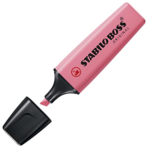 Image of STABILO BOSS Highlighter Pen | 1 Piece | Pastel Cherry Blossom Pink