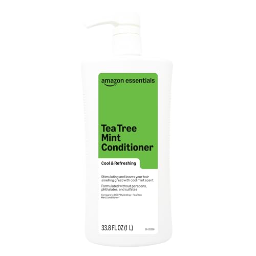 Image of Amazon Essentials Conditioner, Tea Tree Mint, Sulfate-Free Formula, 33.8 Fl Oz, Pack of 1