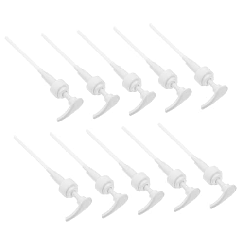 NOLITOY 10 Piezas Cabezas de Bomba de Loción de Plástico Repuesto de Bomba de Pulgar Blanco Compatible con Dispensadores de Jabón y Champú Accesorios Duraderos para Doméstico