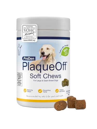 ProDen PlaqueOff 60 gâteaux Mous à mâcher pour Grands Chiens, élimine naturellement Le...