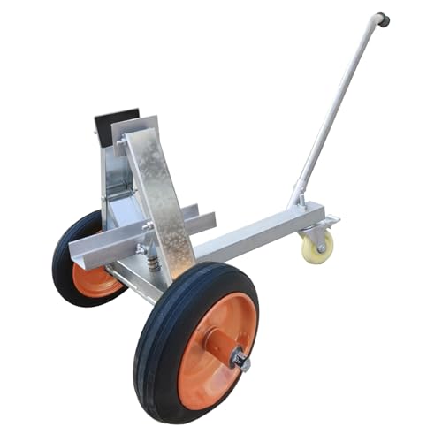 Stone Slab Handling Heavy Duty Self Hand Slab Dolly, Industrial Mobile Carrying Transportation Labor-Saving Tools, Load Capacity 400KG(Gray)