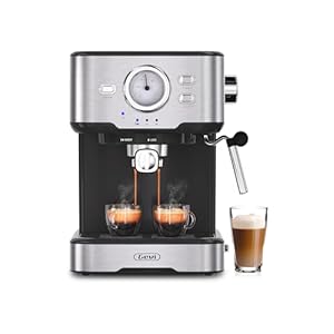 Gevi Espresso Machine High Pressure,Compact Espresso Machines with Milk Frother Steam Wand,Cappuccino & Latte Maker with Volume Control for Home,Espresso Maker，Gift for Coffee Lover, Dad or Mom