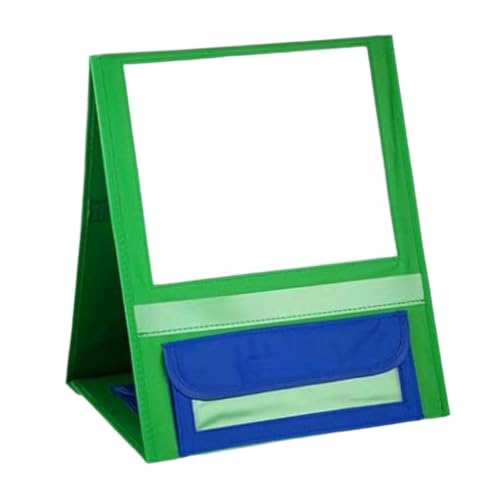 SiaBiced Soporte Plegable para Pizarra Blanca de Doble Cara con Estuche para Bolígrafos, Pizarra Blanca Oxford Pequeña, Perfecta para, Verde