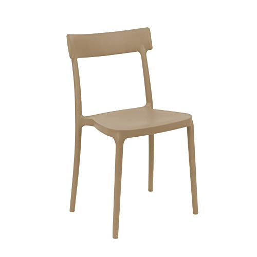 CALLIGARIS Lot de 4 chaises modèle Argo en polypropylène - Disponible en 7 couleurs (noyer mat)
