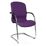 TOPSTAR | Open Chair - der Design-Besucherstuhl | Freischwinger gepolstert | VE 2 STK | violett