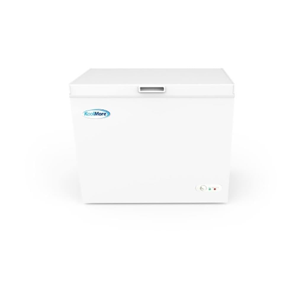 Pemberly Row Metal Deep Chest Freezer With Two Wire Baskets In White on Fridge.com - View 3