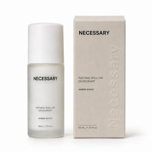 Image of Necessary Underarm Roll-On | Amber Wood Deodorant - 50ml | 24-Hour Protection | Prevents Body Odour, Hydrates & Brightens Skin | Aluminum & Alcohol Free | Stain-Free, Sulphate & Paraben Free | For All Skin Types