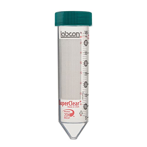 Labcon 3181-345-008 �X�[�p�[�N���A���S�`���[�u �t���b�g�L���b�v�ƃv�����g�ڐ���t�� �ŋ� ���a25mm �O�a29mm �ܓ��� ����115mm 50ml (500����)