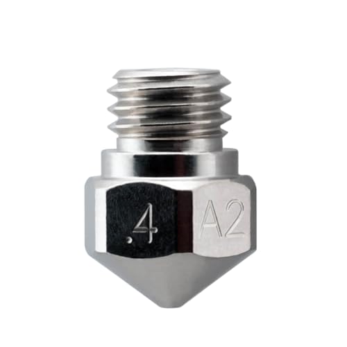 Microswiss Plated A2 Hardened Tool Steel Nozzle for MK10 All Metal Hotend Kit ONLY (.4mm)