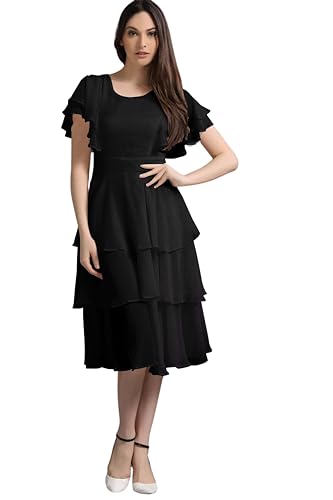 Image of QUEEN ELLIE Women's Fit and Flare Midi Dress