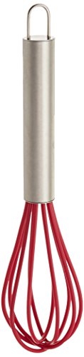 Fox Run Raspberry Silicone Whisk, 2.5 x 2.5 x 9 inches, Metallic