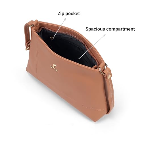 Image of Mochi Women Casual PU Soft Body Zipper closure Solid Sling Bag