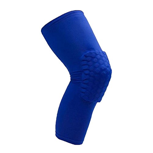 RUNGAO - Cinta de seguridad para deportes de ventilación anticorrosión, baloncesto y rodilleras, calcetines de compresión para la rodilla, azul, extra-large