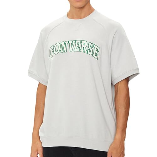 Converse Men's Grey/Green T-Shirt Retro, grey, XS